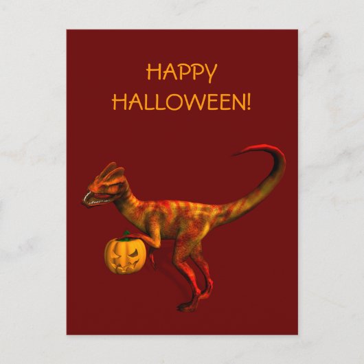 ハロウィンディロフォサウルス ポストカード (正面)