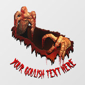 ハロウィンデカールカスタムズゴリーゾンビウィンドウデカール ウィンドウサイン (シート)