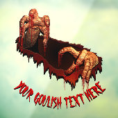 ハロウィンデカールカスタムズゴリーゾンビウィンドウデカール ウィンドウサイン (シート3)