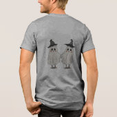 ハロウィンデザインのグレーTシャツ トライブレンドＴシャツ (裏面)