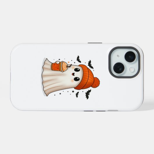 ハロウィンデザインのスマホケース iPhone 15ケース (裏面横)