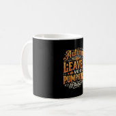 ハロウィンデザインの秋の葉とカボチャ コーヒーマグカップ (正面左)