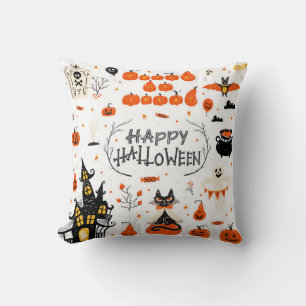 ハロウィンデザインの要素。ハロウィーンのクリップアート クッション