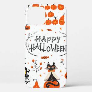 ハロウィンデザインの要素。ハロウィーンのクリップアート iPhone 12ケース