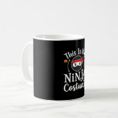 ハロウィンデザインの面白い忍者コスチューム_1 コーヒーマグカップ (正面左)