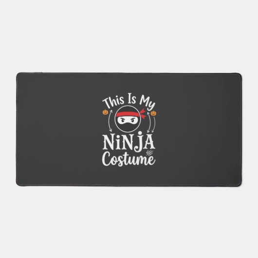 ハロウィンデザインの面白い忍者コスチューム_1 デスクマット (正面)