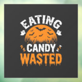 ハロウィンデザイン お菓子を食べ過ぎ_1 ウィンドウサイン (シート3)