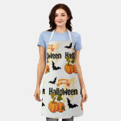 ハロウィンデザイン エプロン (着用した状態)