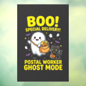 ハロウィンデザイン 郵便局員ゴーストモード_1 ウィンドウサイン (シート3)