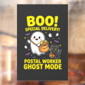 ハロウィンデザイン 郵便局員ゴーストモード_1 ウィンドウサイン (シート2)