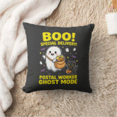 ハロウィンデザイン 郵便局員ゴーストモード_1 クッション (ブランケット)