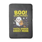ハロウィンデザイン 郵便局員ゴーストモード_1 バスマット (正面縦)