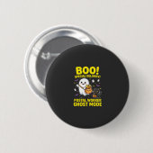 ハロウィンデザイン 郵便局員ゴーストモード_1 缶バッジ (正面&裏面)