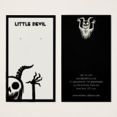 ハロウィンデーモンスカルイヤリングディスプレイカード (正面&裏面)