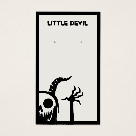 ハロウィンデーモンスカルイヤリングディスプレイカード (正面)