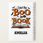 ハロウィンデー名前をカスタムするノート ノートブック (裏面)