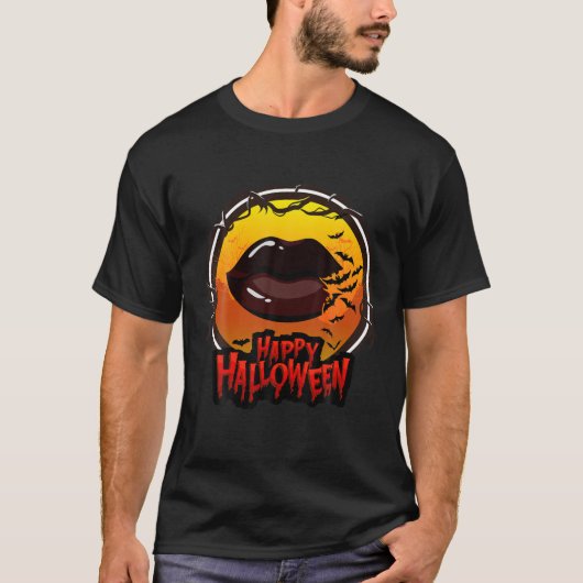 ハロウィンデー2021面白いハロウィンカップルの衣装 Tシャツ (正面)