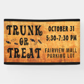 ハロウィントランクまたはブラックオレンジを治療 横断幕 (横)