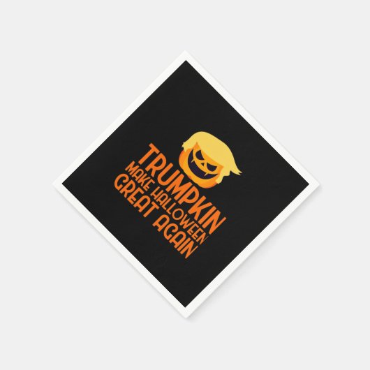 ハロウィントランプキンがハロウィーンを再素晴らし作 スタンダードカクテルナプキン (角)