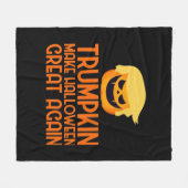 ハロウィントランプキンがハロウィーンを再素晴らし作 フリースブランケット (正面(横))