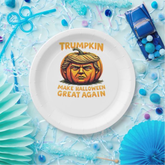 ハロウィントランプキンがハロウィーンを再素晴らし作 ペーパープレート (パーティー)
