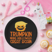 ハロウィントランプキンがハロウィーンを再素晴らし作 ペーパープレート (パーティー)
