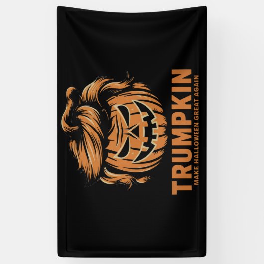 ハロウィントランプキンがハロウィーンを再素晴らし作 横断幕 (縦)