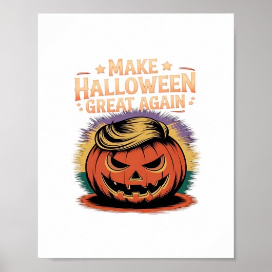 ハロウィントランプキンデザイン ポスター (正面)