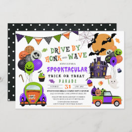 ハロウィントリックで運転するか、パレードをごちそう 招待状