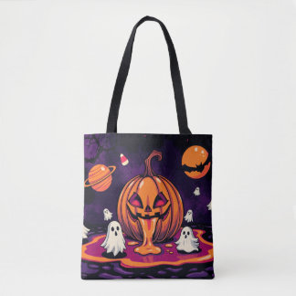 ハロウィントートバッグ - フレンドリートリックオアトリートバッグ トートバッグ