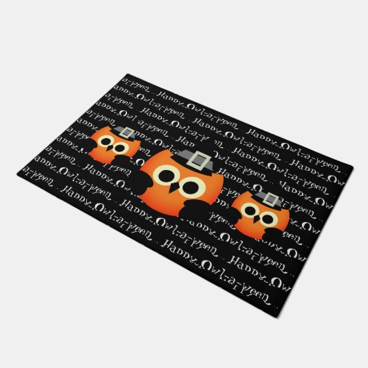 ハロウィンドアマットフクロウ ドアマット (アングル)