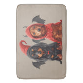 ハロウィンドダッシュントドッグズデビルこうもり バスマット (正面縦)