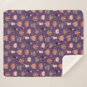 ハロウィンドッグズパープル シェルパブランケット (正面(横))