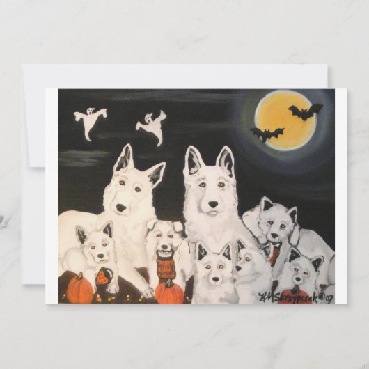 ハロウィンドッグファミリー招待状 招待状 (正面)