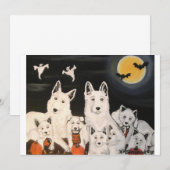 ハロウィンドッグファミリー招待状 招待状 (正面/裏面)