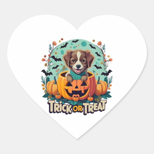 ハロウィンドッグ1 ハートシール (正面)