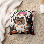 ハロウィンドッグ「ブイドッグ」かわいい幽霊 不気味 クッション (ブランケット)