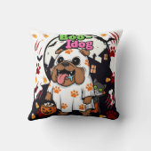 ハロウィンドッグ「ブイドッグ」かわいい幽霊 不気味 クッション (裏面)