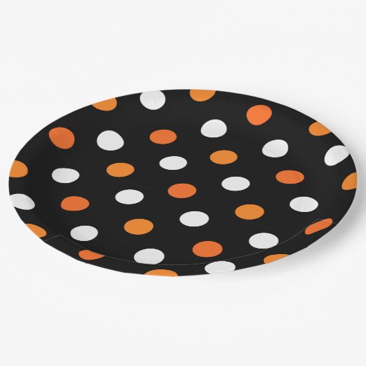 ハロウィンドット ペーパープレート (アングル)