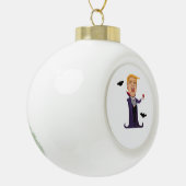 ハロウィンドラキュラおもしろい セラミックボールオーナメント (左)