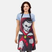 ハロウィンドラキュラ エプロン (着用した状態)