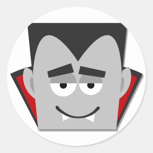 ハロウィンドラキュラTシャツとギフト ラウンドシール (正面)