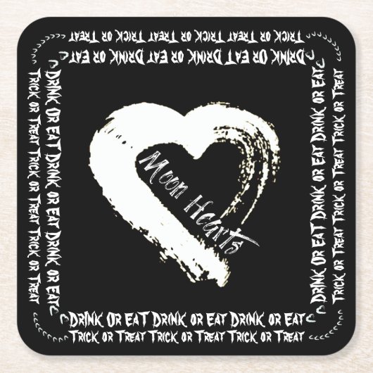 ハロウィンドリンクまたは食べ紙コースター スクエアペーパーコースター (正面)