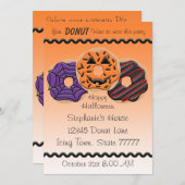 ハロウィンドーナッツバースデーパーティーブック5x7 招待状 (正面/裏面)