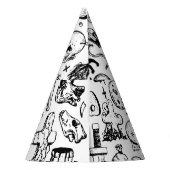 ハロウィンドールコレクション、ヴィンテージスタイル。 パーティーハット (裏面)