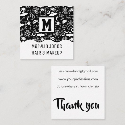 ハロウィンドールパターン スクエア名刺 (正面/裏面)