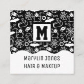 ハロウィンドールパターン スクエア名刺 (正面)