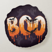 ハロウィンナイトのイラスト ラウンドクッション (裏面)