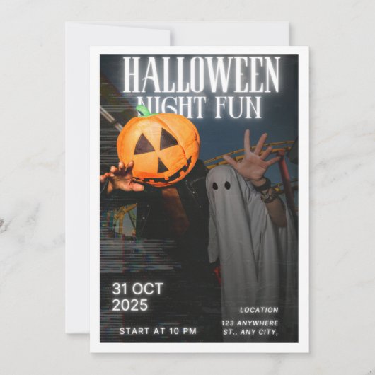 ハロウィンナイトの楽しみ  招待状 (正面)