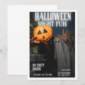 ハロウィンナイトの楽しみ  招待状 (正面/裏面)